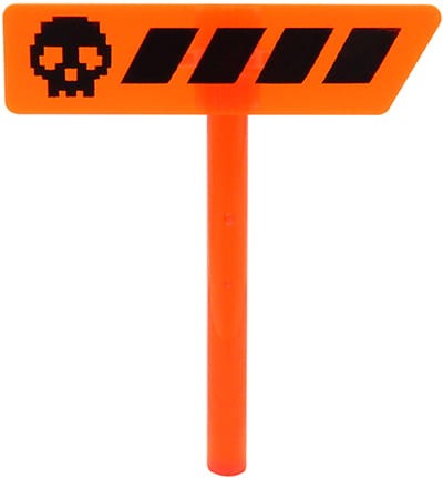 Go to product Player sign / symbol - made og LEGO parts, orange with skull