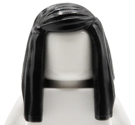LEGO włosy minifigurki - damskie, czarne, długie, proste
