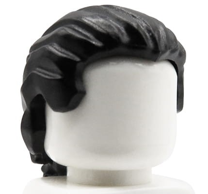 Accéder au produit Cheveux de figurine LEGO - homme, noir, queue de cheval courte