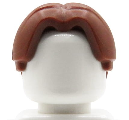 Accéder au produit Cheveux de figurine LEGO - homme, brun, raie au centre