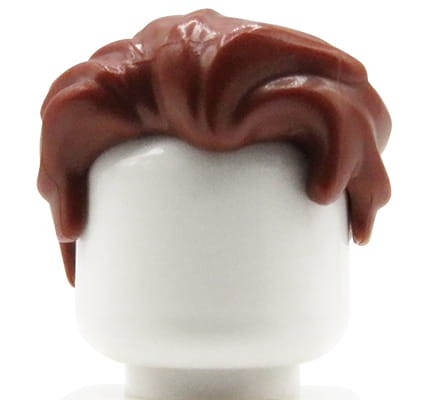 Go to product LEGO minifigure hair - male, brown, wavy