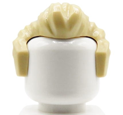 Włosy figurki LEGO męskie, krótkie, blond (tan), zaczesane do tyłu