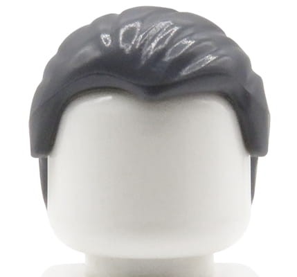 Accéder au produit Cheveux de figurine LEGO - homme, gris foncé, courts