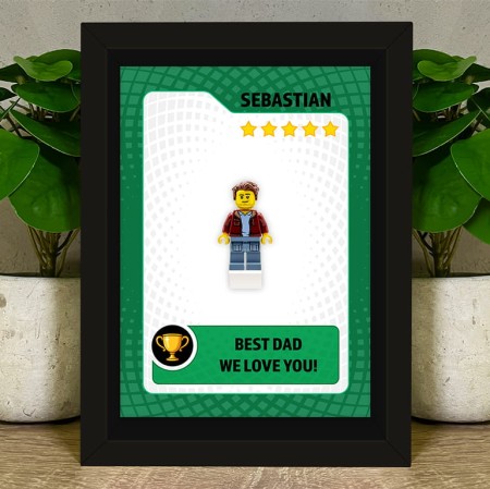 Personalized LEGO® Minifigure Best Dad in Frame – personalized gift for dad for Father’s Day