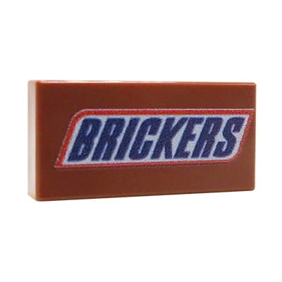 Custom LEGO – Brickers Schokoladenriegel – mit personalisiertem Druck auf LEGO® Fliese von Extra Extra Bricks