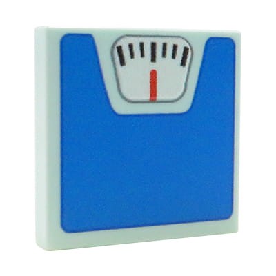 Custom LEGO part - Bathroom Scale – custom printed on 2x2 LEGO® tile  by Extra Extra Bricks