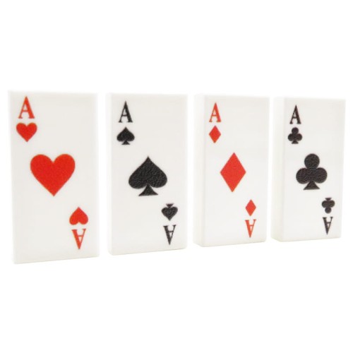 Accéder au produit Jeu de cartes avec 4 As – Custom imprimée sur tuiles LEGO®