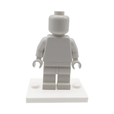 LEGO® Minifigure Stand – White 3x4 Plate