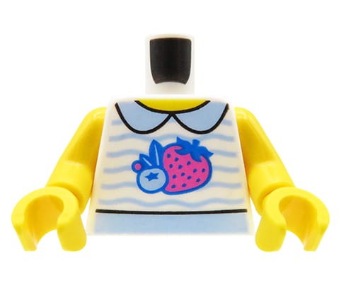 Go to product LEGO minifigure torso - white shirt with fruits