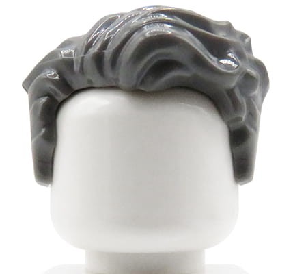 Accéder au produit Cheveux de figurine LEGO - homme, gris foncé, ondulés
