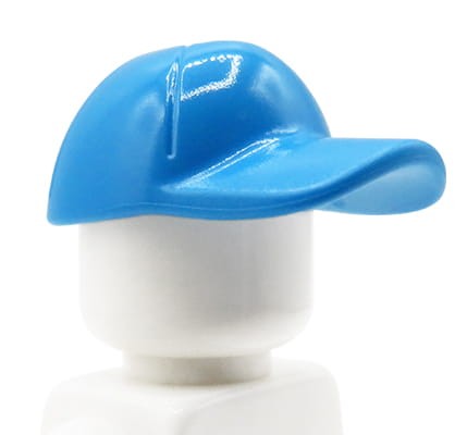 Czapka z daszkiem dla figurki LEGO w kolorze niebieskim