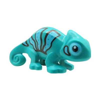LEGO chameleon, turquoise, small