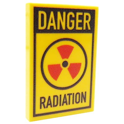 Accéder au produit Panneau d’avertissement « Danger – Radiation » – Custom imprimée sur tuile LEGO®