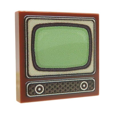 Accéder au produit Téléviseur rétro – Custom imprimée sur tuile LEGO®