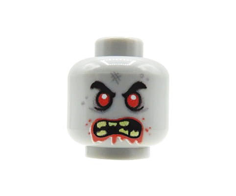 Zum Produkt Minifiguren-Kopf (Zombie, wütend) – Custom Druck auf LEGO® Kopf