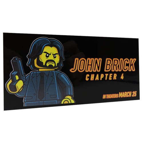Zum Produkt Billboard John Brick – Custom bedruckte LEGO® Fliese
