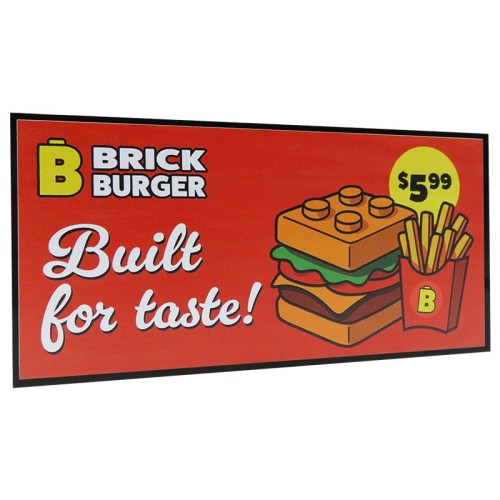 Zum Produkt Billboard Brick Burger – Custom bedruckte LEGO® Fliese