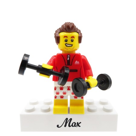 Personalisierte LEGO® Figur Fitness-Fan – personalisiertes Geschenk für ihn, Freund oder Ehemann