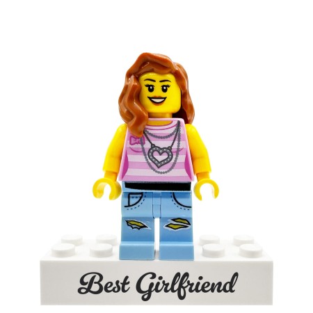 Figurine LEGO® personnalisée Meilleure Petite Amie – cadeau personnalisé pour elle, petite amie ou épouse