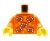 Torse de figurine LEGO - T-shirt à manches longues orange à motif d'abeilles