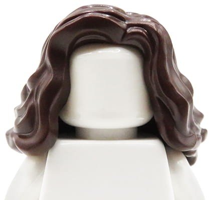 LEGO Minifiguren-Haare, weiblich, dunkelbraun, lang und gewellt