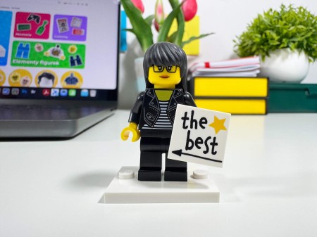 Personalized Figure from LEGO® Parts – With “the best” Sign | Extra ...