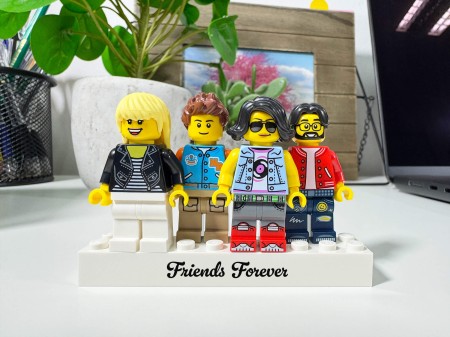Figurines LEGO® personnalisées famille / amis - exemple de personnalisation 2