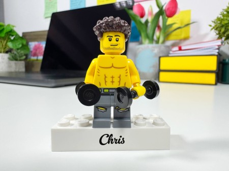 Personalisierte LEGO® Figur Fitness-Fan - Personalisierungsbeispiel 1