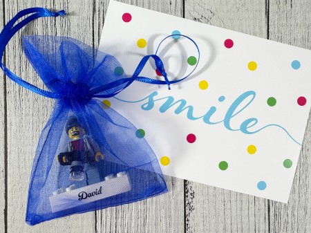 Figurine LEGO® personnalisée photographe – emballage cadeau