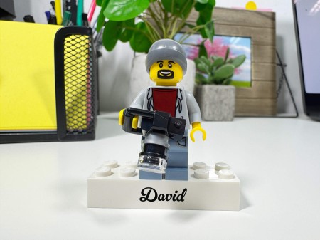 Figurine LEGO® personnalisée photographe – exemple de personnalisation 1