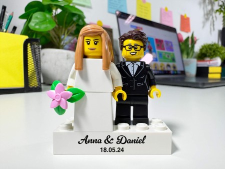 Figurines LEGO® personnalisées mariée et marié –  exemple de personnalisation 3