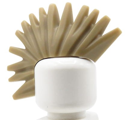 Cheveux LEGO minifigurine mohawk blond foncé dark tan – compatible LEGO® Friends – pièce LEGO® officielle neuve