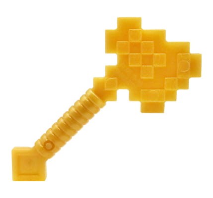 LEGO Minecraft gold axe weapon