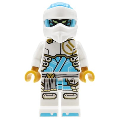 LEGO Ninjago Zane Minifigur – weiße Ninja-Robe und Maske – originale neue Figur aus Dragons Rising