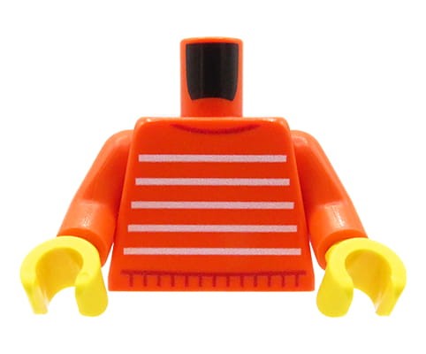 Accéder au produit Corps de figurine (pull rouge, mains jaunes) – Custom impression sur corps LEGO®