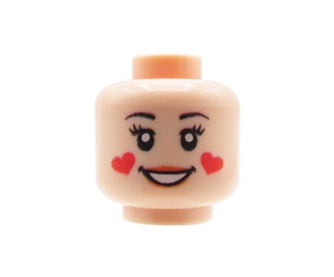 Accéder au produit Tête de figurine (féminine, rougeur amoureuse, couleur chair) – Custom impression sur tête LEGO®