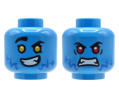 Accéder au produit Tête de minifigurine LEGO® – extraterrestre / alien, visage bleu