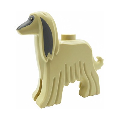 LEGO® Afghanischer Windhund in Beige, graue Ohren und graue Schnauze