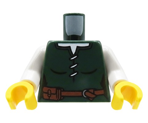 Go to product LEGO® Minifigure Torso – Dark Green Female Tunic, White Blouse