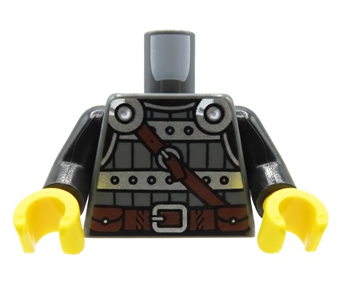 Go to product LEGO® Minifigure Torso – Silver Gray Armor, Brown Belt