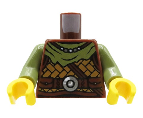 Accéder au produit Torse de minifigurine LEGO® – Viking, armure en cuir marron