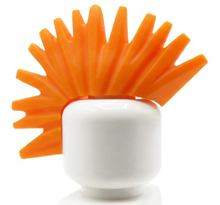 LEGO® minifigure hair orange mohawk