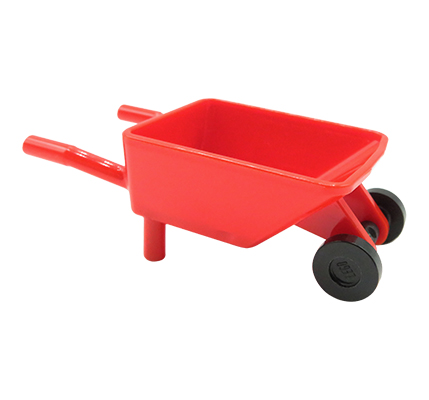 LEGO wheelbarrow for minifigure - red color