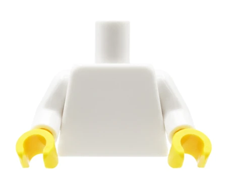 LEGO figure torso - white, solid color