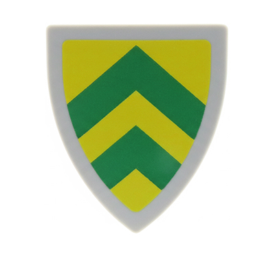 LEGO Schild dreieckig gelb grün Ritter Zubehör