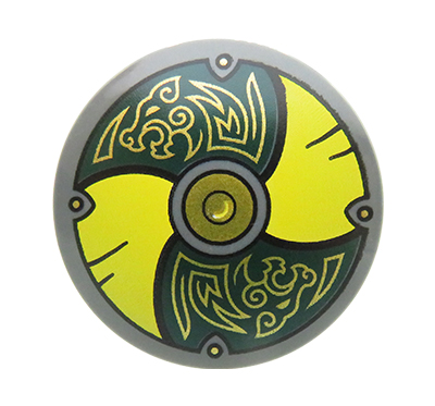 Go to product LEGO® shield - round, yellow and dark green print