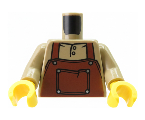 Go to product LEGO minifigure torso - reddish brown apron