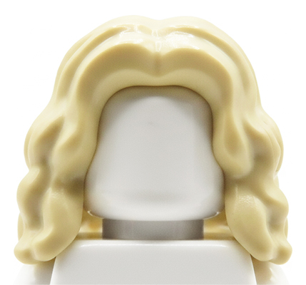 LEGO minifig hair - women's, blonde, wavy, shoulder-length