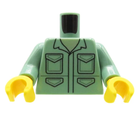 LEGO® custom Torso – Militärjacke, custom UV-Druck von Extra Extra Bricks auf LEGO® Torso