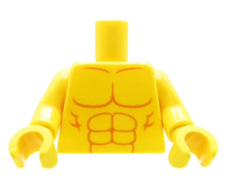LEGO® custom Torso – muskulöse nackte Brust, custom UV-Druck